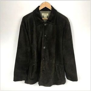 J Crew Mens Suede Leather Jacket Heavy Winter
